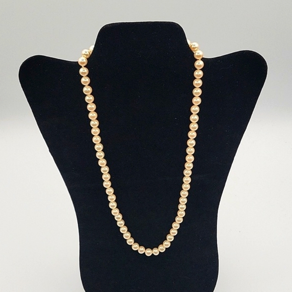MARVELLA Vintage Faux Pearl Single Strand Necklace - Picture 3 of 5